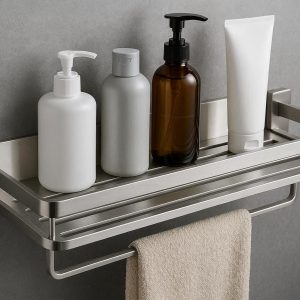 Modern Wall Mounted Bathroom Shelf Stainless Steel