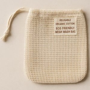 Eco Friendly Mesh Wash Bag Reusable Organic Cotton